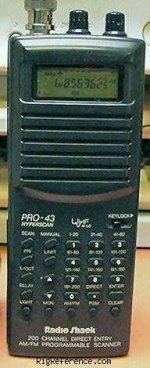 Radio Shack Pro-43 handheld scanner