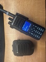 Motorola XPR7550e UHF and OEM Motorola Bluetooth Speaker mic