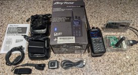 AnyTone AT-D878UVII Plus Amatuer Radio, DMR, GPS, Bluetooth, manual, box, HotSpot, extra charger
