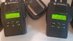 3 Motorola EX560-XLS Radios and accessories.